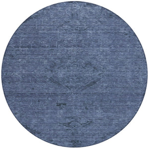 Homeroots 3' Brown And Tan Floral Washable Area Rug For Indoor And Outdoor Use - Durable And Stylish Design 8' Round Polyester 604230