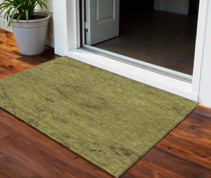 Homeroots 3' Brown And Tan Floral Washable Area Rug For Indoor And Outdoor Use - Durable And Stylish Design 3' X 5' Polyester 604234