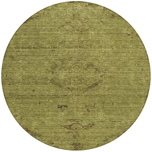 Homeroots 3' Brown And Tan Floral Washable Area Rug For Indoor And Outdoor Use - Durable And Stylish Design 8' Round Polyester 604236