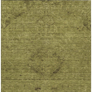 Homeroots 3' Brown And Tan Floral Washable Area Rug For Indoor And Outdoor Use - Durable And Stylish Design 8' X 10' Polyester 604237