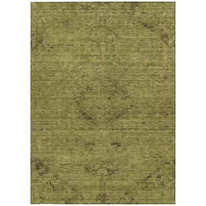 Homeroots 3' Brown And Tan Floral Washable Area Rug For Indoor And Outdoor Use - Durable And Stylish Design 9' X 12' Polyester 604238