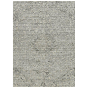 Homeroots 3' Brown And Tan Floral Washable Area Rug For Indoor And Outdoor Use - Durable And Stylish Design 3' X 5' Polyester 604240