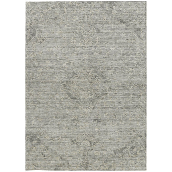 Homeroots 3' Brown And Tan Floral Washable Area Rug For Indoor And Outdoor Use - Durable And Stylish Design 3' X 5' Polyester 604240