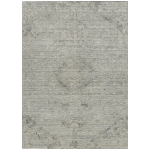 Homeroots 3' Brown And Tan Floral Washable Area Rug For Indoor And Outdoor Use - Durable And Stylish Design 5' X 8' Polyester 604241