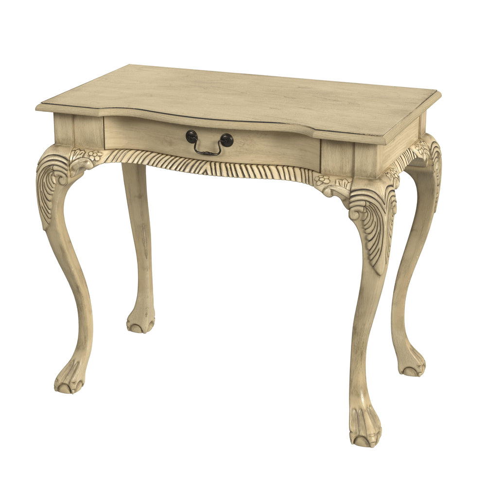 Butler Specialty Dupree Traditional Writing Desk With Hand-carved Accents And Antique Brass Hardware, Elegant Finish Beige Rubberwood,Mdf,Oak Veneer 6042424-butler