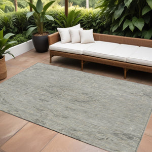 Homeroots 3' Brown And Tan Floral Washable Area Rug For Indoor And Outdoor Use - Durable And Stylish Design 8' X 10' Polyester 604243