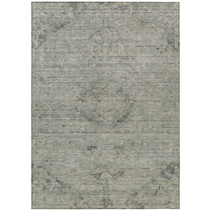 HomeRoots 5' Elegant Sage and Beige Floral Area Rug – Washable, Durable for Indoor and Outdoor Spaces 8' X 10' 604249