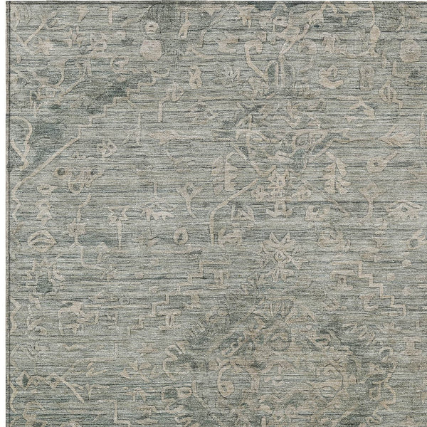 Homeroots 3' Brown And Tan Floral Washable Area Rug For Indoor And Outdoor Use - Durable And Stylish Design 8' X 10' Polyester 604249