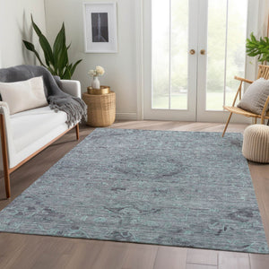 Homeroots 3' Brown And Tan Floral Washable Area Rug For Indoor And Outdoor Use - Durable And Stylish Design 5' X 8' Polyester 604253