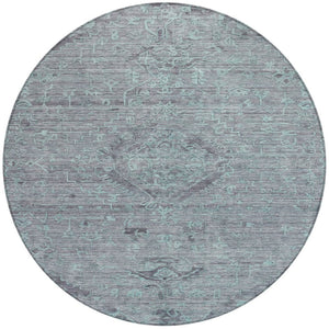 Homeroots 3' Brown And Tan Floral Washable Area Rug For Indoor And Outdoor Use - Durable And Stylish Design 8' Round Polyester 604254