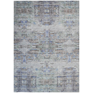Homeroots 3' Gray Charcoal And Gold Abstract Washable Area Rug For Indoor And Outdoor Spaces, Durable Style 9' X 12' Polyester 604274