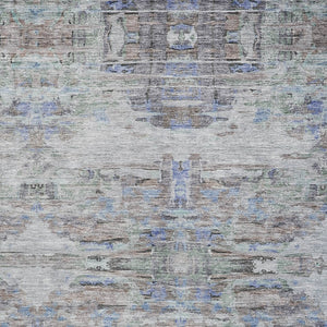 Homeroots 3' Gray Charcoal And Gold Abstract Washable Area Rug For Indoor And Outdoor Spaces, Durable Style 10' X 14' Polyester 604275