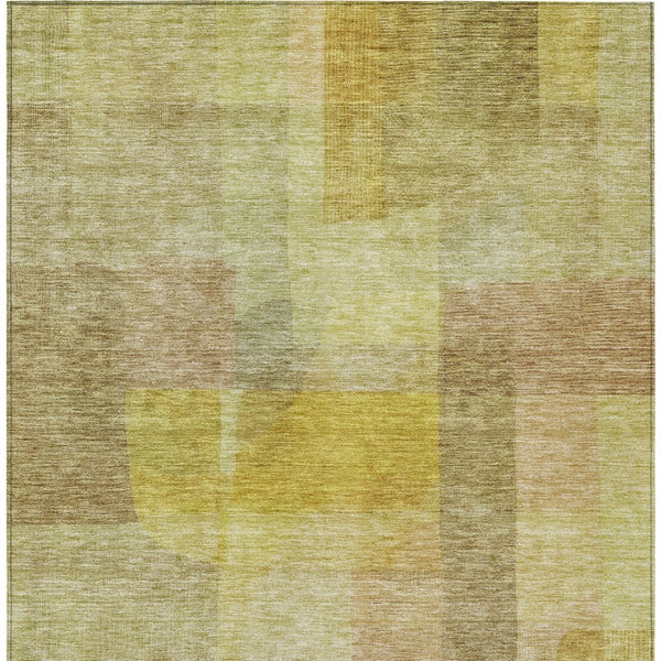 Homeroots 3' Abstract Washable Indoor Outdoor Area Rug In Brown, Green, And Blue - Durable And Stylish Decor 3' X 5' Polyester 604288