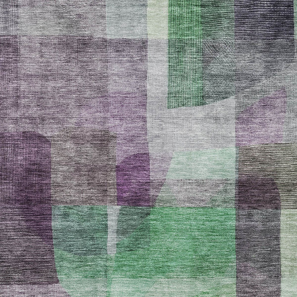 Homeroots 3' Abstract Washable Indoor Outdoor Area Rug In Brown, Green, And Blue - Durable And Stylish Decor 3' X 5' Polyester 604294