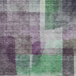 Homeroots 3' Abstract Washable Indoor Outdoor Area Rug In Brown, Green, And Blue - Durable And Stylish Decor 9' X 12' Polyester 604298