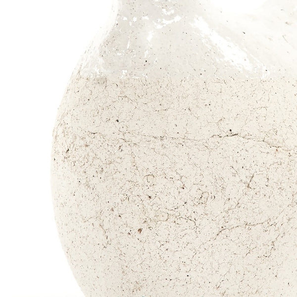 Zentique Partially Glazed Off-White Decorative Garden Chicken Sculpture — Rustic Ceramic Accent for Patio, Mantel, Shelf (90) W10.75 x H12 x D8.75 6042L A614