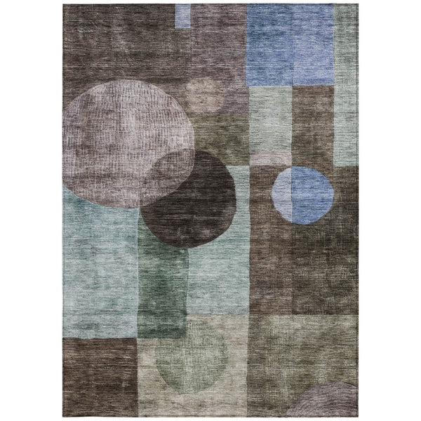 Homeroots 3' Stylish Geometric Indoor Outdoor Area Rug - Washable, Stain-resistant, Perfect For High Traffic Spaces 3' X 5' Polyester 604306