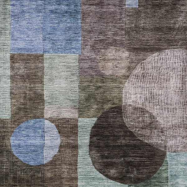 Homeroots 3' Stylish Geometric Indoor Outdoor Area Rug - Washable, Stain-resistant, Perfect For High Traffic Spaces 3' X 5' Polyester 604306