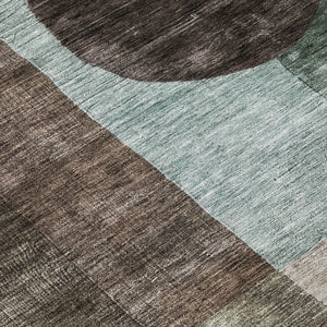 Homeroots 3' Stylish Geometric Indoor Outdoor Area Rug - Washable, Stain-resistant, Perfect For High Traffic Spaces 3' X 5' Polyester 604306