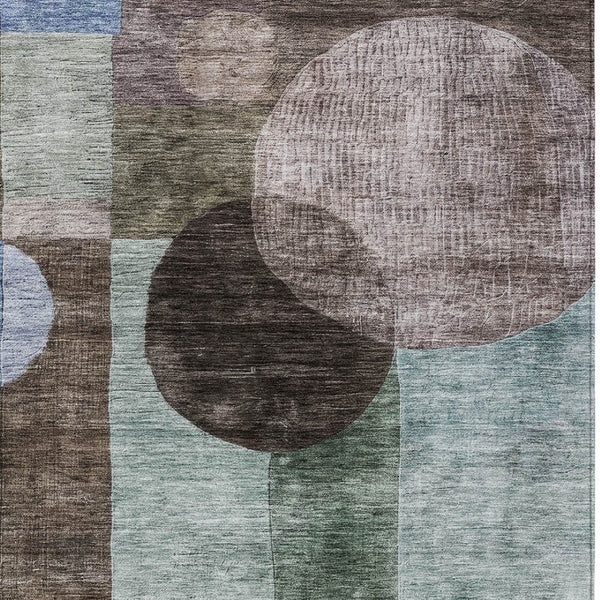 Homeroots 3' Stylish Geometric Indoor Outdoor Area Rug - Washable, Stain-resistant, Perfect For High Traffic Spaces 9' X 12' Polyester 604310