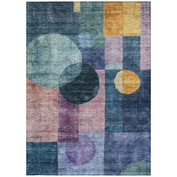 Homeroots 3' Stylish Geometric Indoor Outdoor Area Rug - Washable, Stain-resistant, Perfect For High Traffic Spaces 3' X 5' Polyester 604312