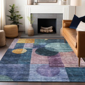 Homeroots 3' Stylish Geometric Indoor Outdoor Area Rug - Washable, Stain-resistant, Perfect For High Traffic Spaces 10' X 14' Polyester 604317