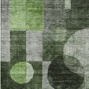 Homeroots 3' Stylish Geometric Indoor Outdoor Area Rug - Washable, Stain-resistant, Perfect For High Traffic Spaces 5' X 8' Polyester 604319