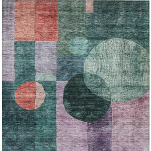 Homeroots 3' Stylish Geometric Indoor Outdoor Area Rug - Washable, Stain-resistant, Perfect For High Traffic Spaces 3' X 5' Polyester 604324