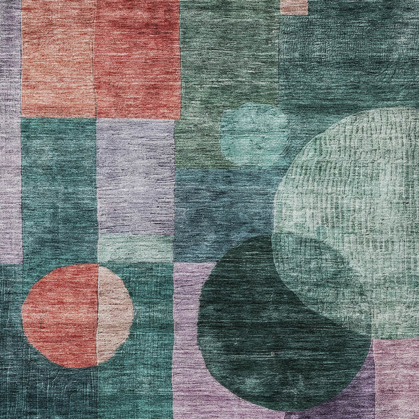 Homeroots 3' Stylish Geometric Indoor Outdoor Area Rug - Washable, Stain-resistant, Perfect For High Traffic Spaces 3' X 5' Polyester 604324