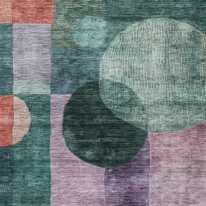 Homeroots 3' Stylish Geometric Indoor Outdoor Area Rug - Washable, Stain-resistant, Perfect For High Traffic Spaces 9' X 12' Polyester 604328