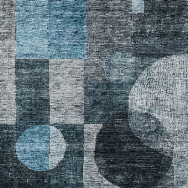 Homeroots 3' Stylish Geometric Indoor Outdoor Area Rug - Washable, Stain-resistant, Perfect For High Traffic Spaces 3' X 5' Polyester 604342