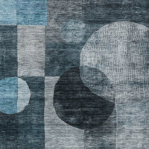 Homeroots 3' Stylish Geometric Indoor Outdoor Area Rug - Washable, Stain-resistant, Perfect For High Traffic Spaces 9' X 12' Polyester 604346