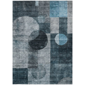 Homeroots 3' Stylish Geometric Indoor Outdoor Area Rug - Washable, Stain-resistant, Perfect For High Traffic Spaces 10' X 14' Polyester 604347
