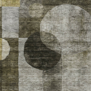 Homeroots 3' Stylish Geometric Indoor Outdoor Area Rug - Washable, Stain-resistant, Perfect For High Traffic Spaces 10' X 14' Polyester 604353