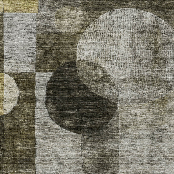 Homeroots 3' Stylish Geometric Indoor Outdoor Area Rug - Washable, Stain-resistant, Perfect For High Traffic Spaces 10' X 14' Polyester 604353