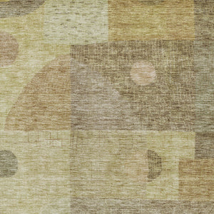 Homeroots 3' Artichoke Green Gray Charcoal Geometric Washable Area Rug For Indoor And Outdoor Spaces 9' X 12' Polyester 604400