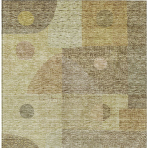 Homeroots 3' Artichoke Green Gray Charcoal Geometric Washable Area Rug For Indoor And Outdoor Spaces 10' X 14' Polyester 604401