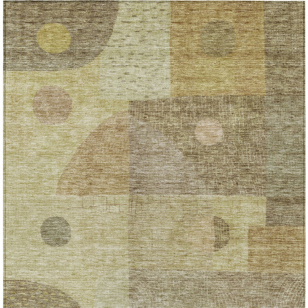 Homeroots 3' Artichoke Green Gray Charcoal Geometric Washable Area Rug For Indoor And Outdoor Spaces 10' X 14' Polyester 604401