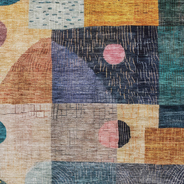 Homeroots 3' Artichoke Green Gray Charcoal Geometric Washable Area Rug For Indoor And Outdoor Spaces 3' X 5' Polyester 604408