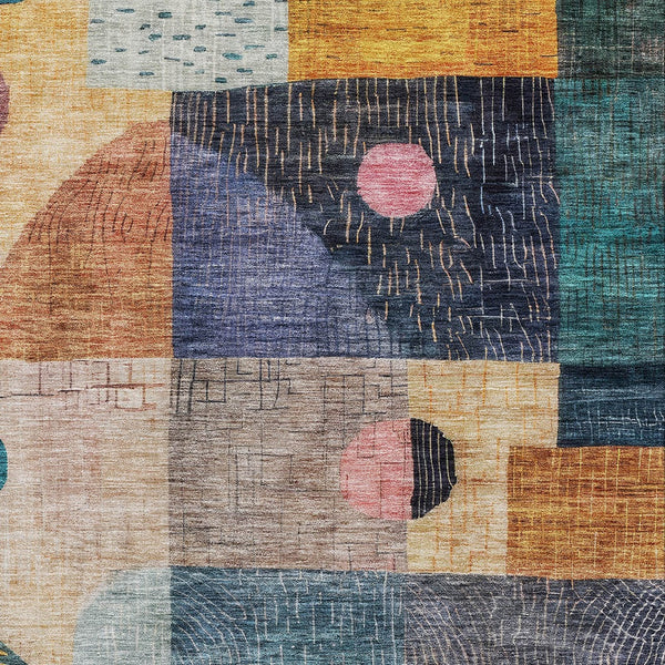 Homeroots 3' Artichoke Green Gray Charcoal Geometric Washable Area Rug For Indoor And Outdoor Spaces 5' X 8' Polyester 604409