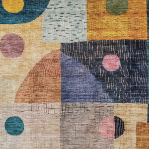 Homeroots 3' Artichoke Green Gray Charcoal Geometric Washable Area Rug For Indoor And Outdoor Spaces 8' X 10' Polyester 604411