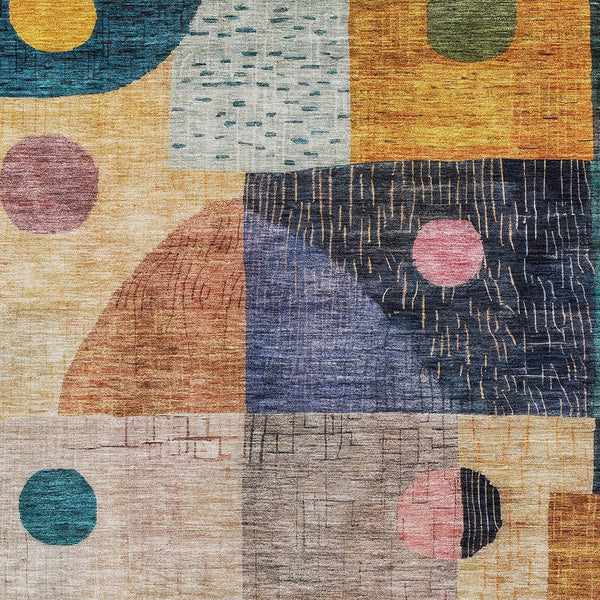 Homeroots 3' Artichoke Green Gray Charcoal Geometric Washable Area Rug For Indoor And Outdoor Spaces 8' X 10' Polyester 604411