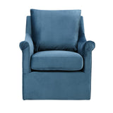 Madison Park Deanna Transitional Upholstered Swivel Accent Chair MP103-0243 Blue