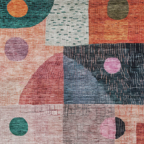 Homeroots 3' Artichoke Green Gray Charcoal Geometric Washable Area Rug For Indoor And Outdoor Spaces 10' X 14' Polyester 604425