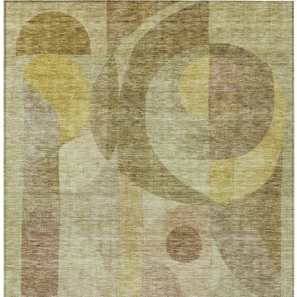 Homeroots 3' Stylish Blue Purple And Copper Abstract Washable Indoor-outdoor Area Rug For All Spaces 3' X 5' Polyester 604432