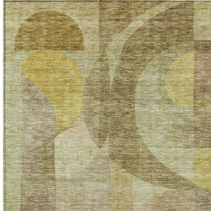 Homeroots 3' Stylish Blue Purple And Copper Abstract Washable Indoor-outdoor Area Rug For All Spaces 3' X 5' Polyester 604432