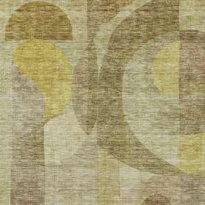 Homeroots 3' Stylish Blue Purple And Copper Abstract Washable Indoor-outdoor Area Rug For All Spaces 5' X 8' Polyester 604433