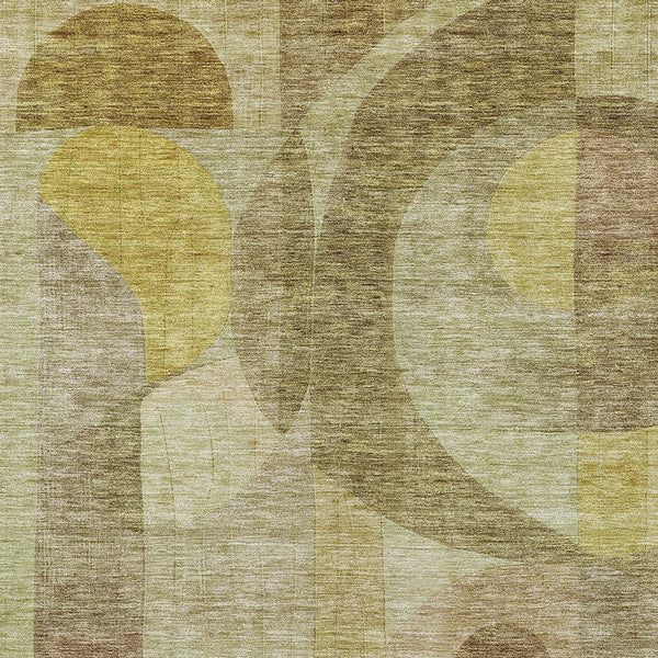 Homeroots 3' Stylish Blue Purple And Copper Abstract Washable Indoor-outdoor Area Rug For All Spaces 5' X 8' Polyester 604433