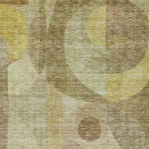 Homeroots 3' Stylish Blue Purple And Copper Abstract Washable Indoor-outdoor Area Rug For All Spaces 8' X 10' Polyester 604435