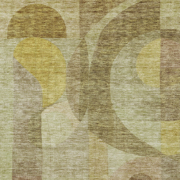 Homeroots 3' Stylish Blue Purple And Copper Abstract Washable Indoor-outdoor Area Rug For All Spaces 9' X 12' Polyester 604436